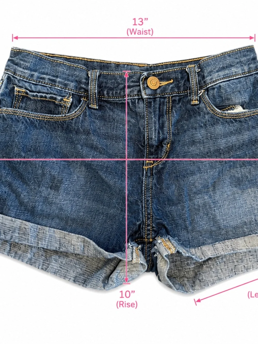 Old Navy Girls 14 Distressed Cuffed Denim Jean Shorts